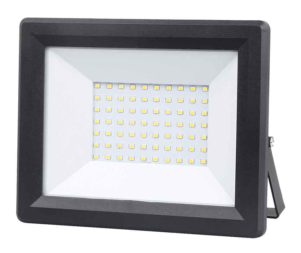 TECH LIGHT LED 50W ΛΕΠΤΟΣ ΠΡΟΒΟΛΕΑΣ ΜΑΥΡΟΣ 4000LM 6500K IP65