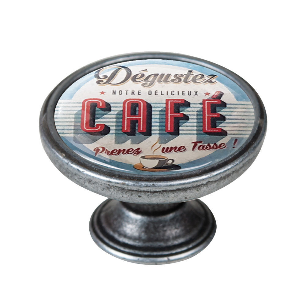 KNOB 37MM OLD SILVER CAFE