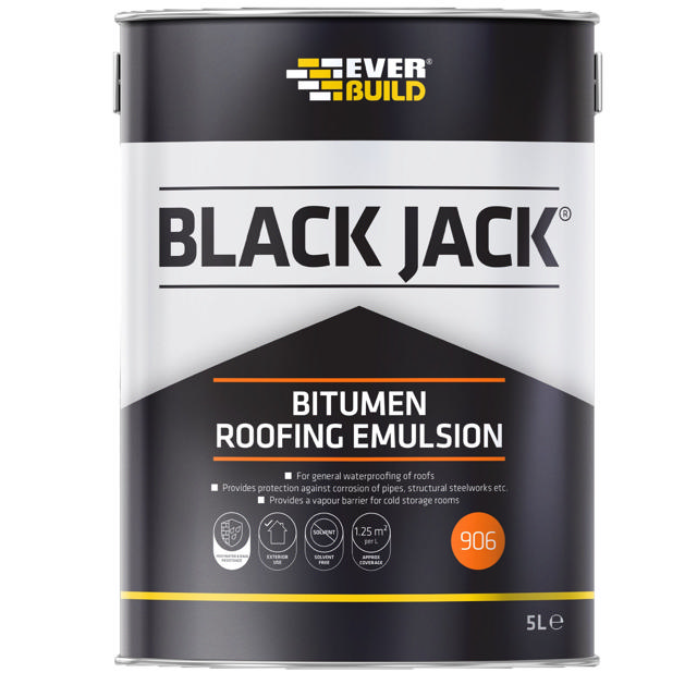 EVER BUILD 906 BITUMEN ROOFING EMULSION 5L