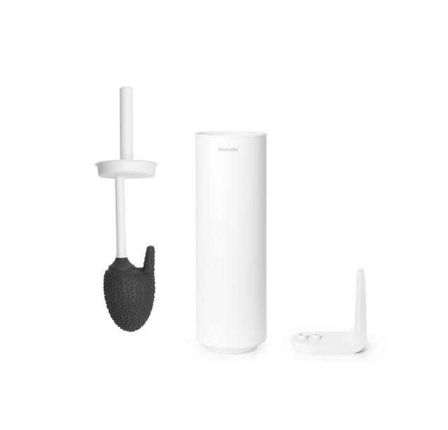 BRABANTIA MINDSET TOILET BRUSH AND HOLDER - MINERAL FRESH WHITE