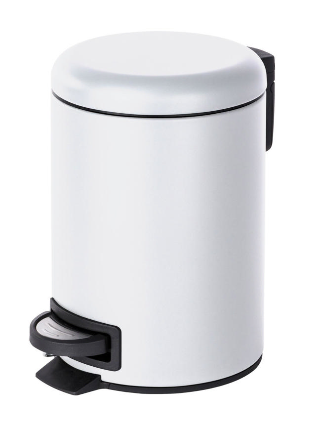 WENKO PEDAL BIN SPEEDY 3L MATT WHITE