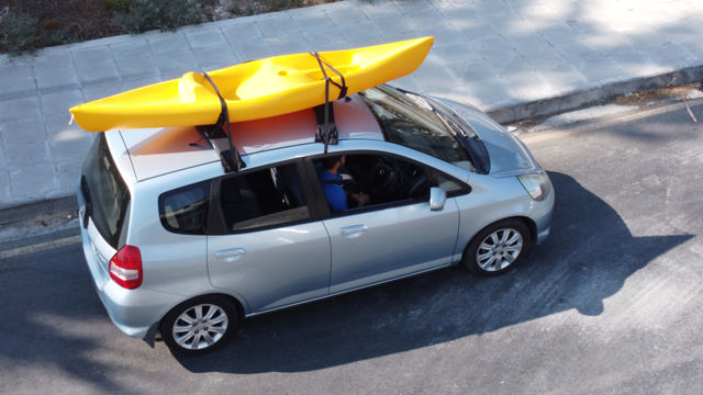 CANOE PADDLE & CAR ROOF CUSHION 282X68CM - YELLOW