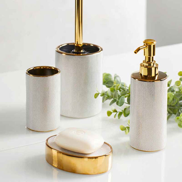 WENKO NURIA SOAP DISPENSER GOLD/WHITE