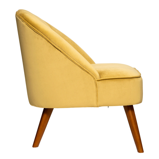 ATMOSPHERA NAOVA VELVET ARMCHAIR - YELLOW