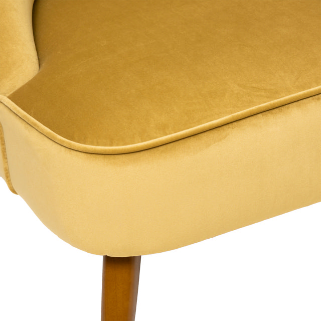 ATMOSPHERA NAOVA VELVET ARMCHAIR - YELLOW