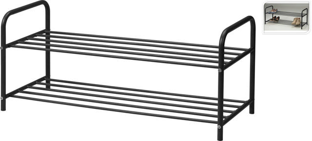 SHOE RACK 2 LAYERS 91X35X38.5CM