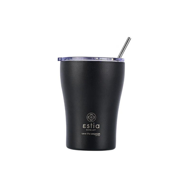 ESTIA 01-12083 TRAVEL CUP MIDNIGHT BLACK SAVE AEGEAN 350ML