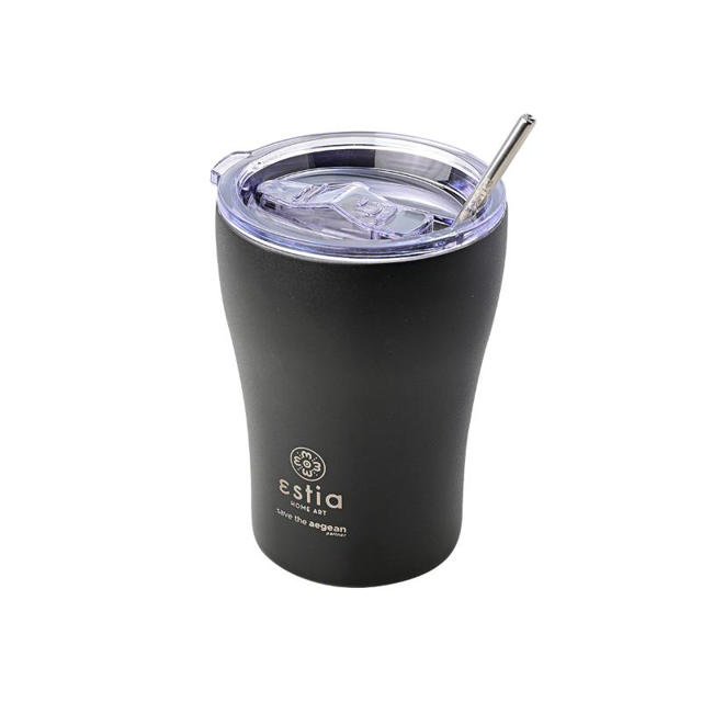 ESTIA 01-12083 TRAVEL CUP MIDNIGHT BLACK SAVE AEGEAN 350ML