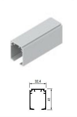 SLIDING DOOR RAIL SET ALUMINIUM 2M + SET OT SLIDING ROLL KIT