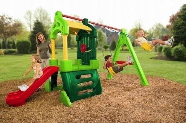 LITTLE TIKES CLUBHOUSE SWING SET NAT