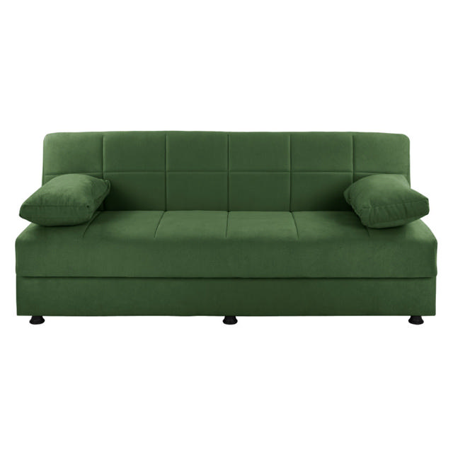 EGE 1214 HM3067.07 SOFA BED 3 SEATS STORAGE VELVET - GREEN