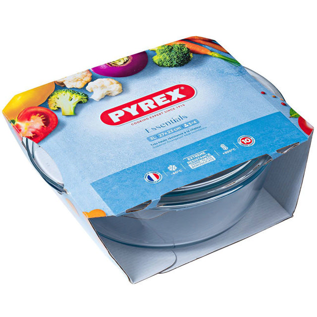 PYREX ESSENTIALS ΣΤΡΟΓΓΥΛΗ ΚΑΤΣΑΡΟΛΑ ΜΕ ΚΑΠΑΚΙ 3L 27X23X11CM