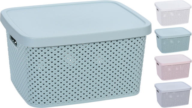 STORAGE BOX WITH LID 4 ΔΙΑΦΟΡΕΤΙΚΑ ΧΡΩΜΑΤΑ