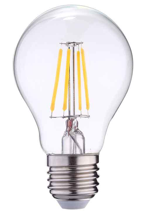 SUNLIGHT 'FILAMENT' LED 4W A60 LAMP E27 470LM 2700K CLEAR