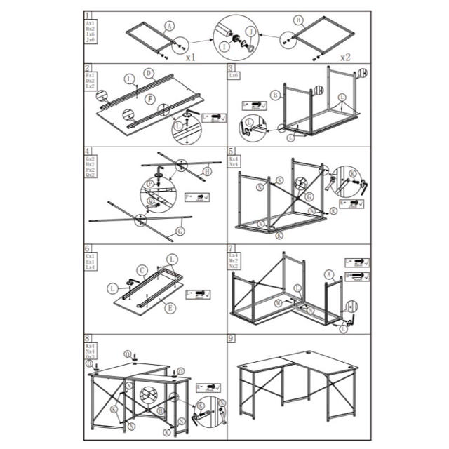 SUPERLIVING MAROCO CORNER DESK