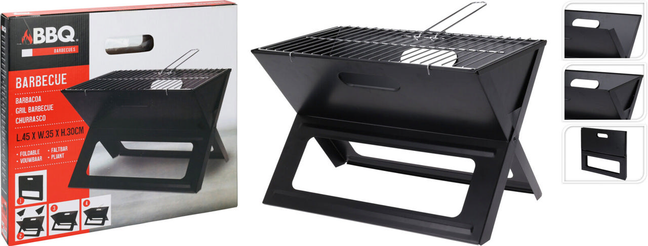 BBQ FOLDABLE X SHAPE 450X25X450MM