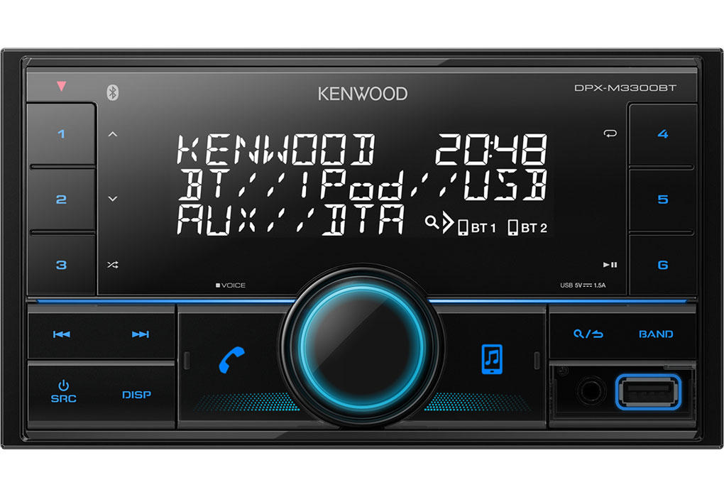 KENWOOD DPX-M3300BT RADIO DOUBLE-DIN USB/AUX/BLUETOOTH