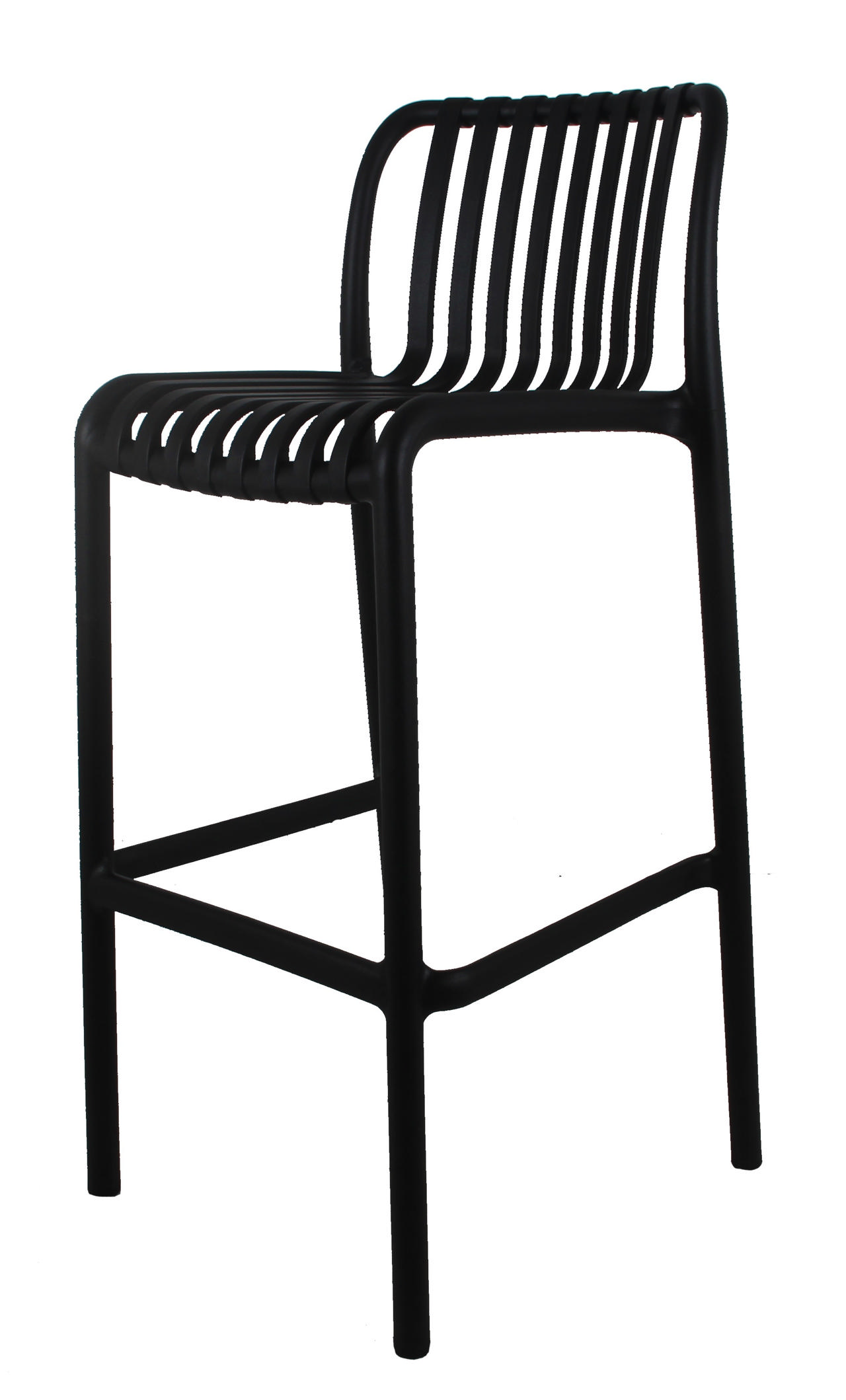 EVIE PLASTIC STOOL BLACK H77CM