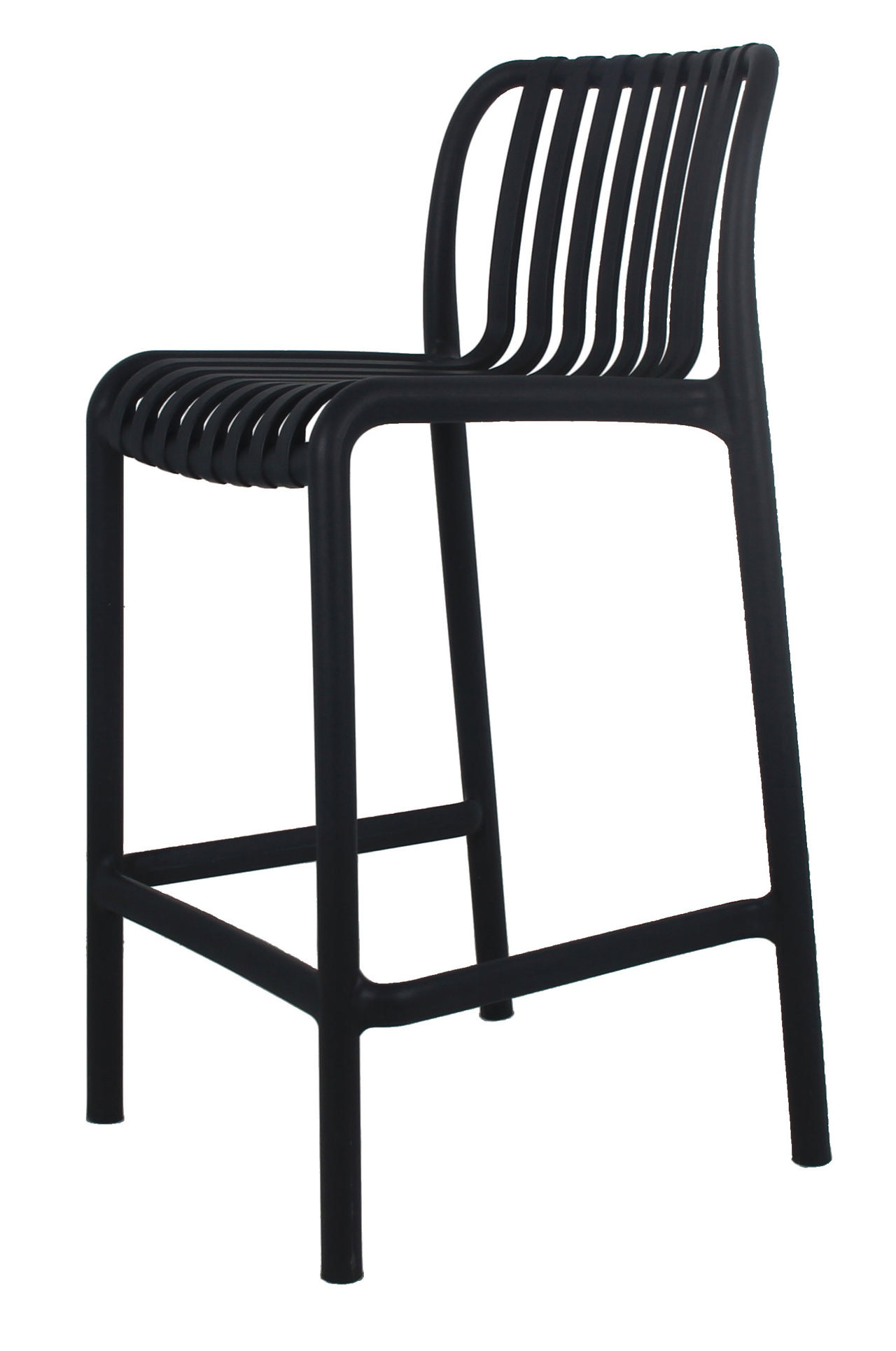 ANGELIC PLASTIC STOOL BLACK H65CM