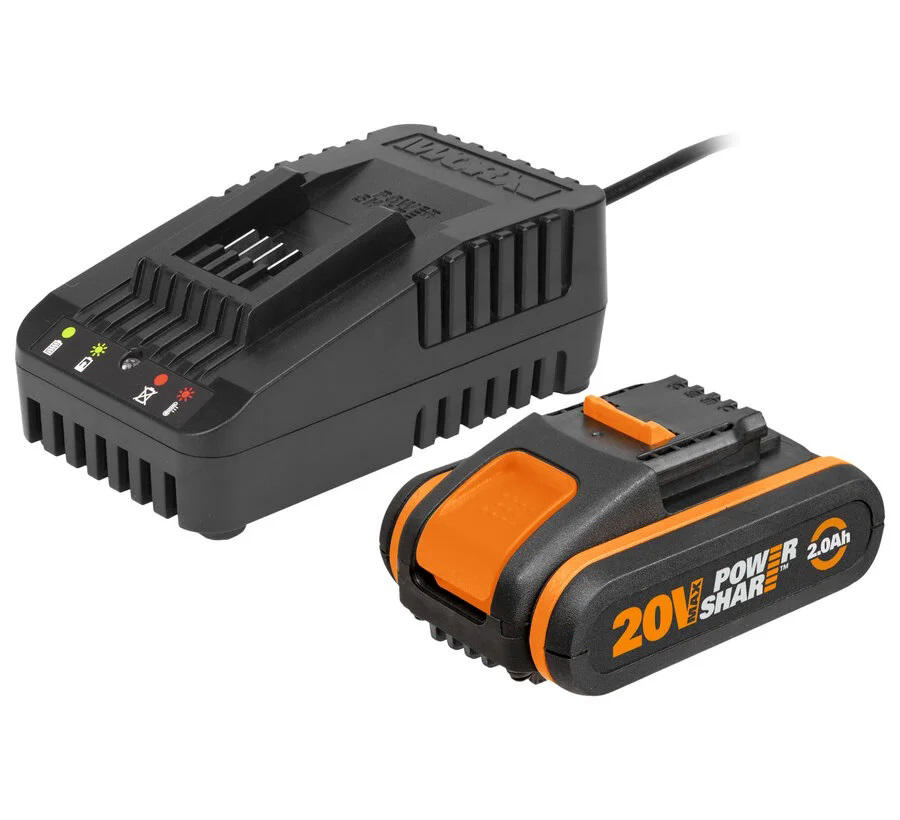 WORX WA3601 BATTERY 20V 2Ah AND CHARGER 14.4-20V SET