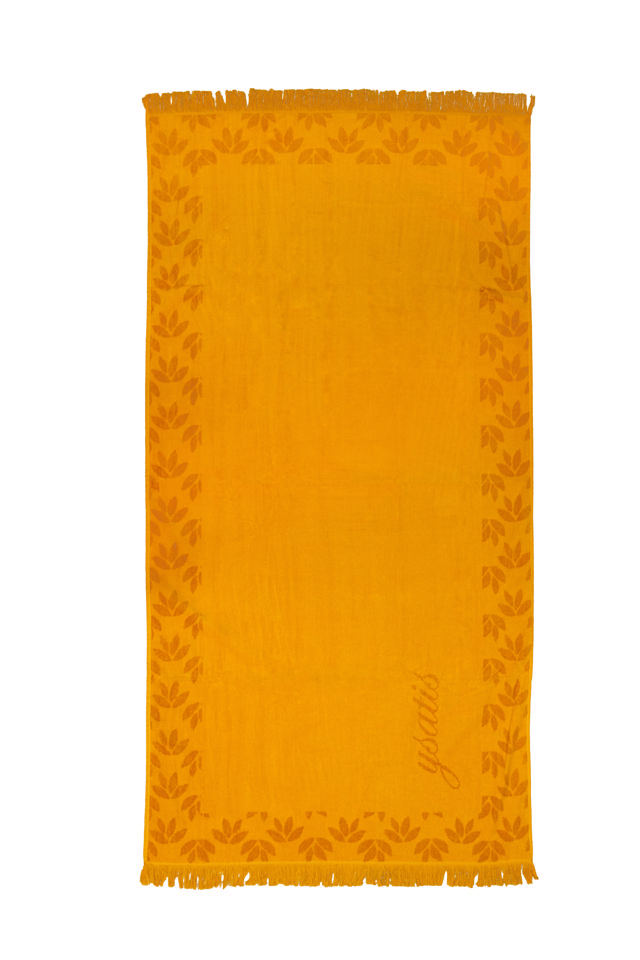 BEACH TOWEL VELOUR 90X170CM MUSTARD