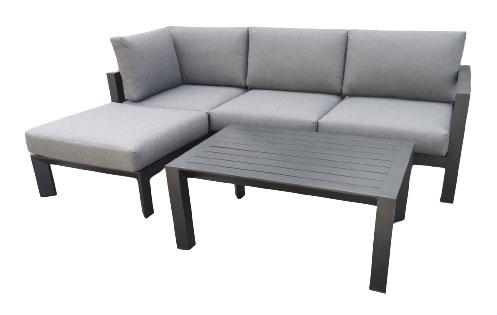 CLARA CORNER SOFA SET 2PCS - GREY