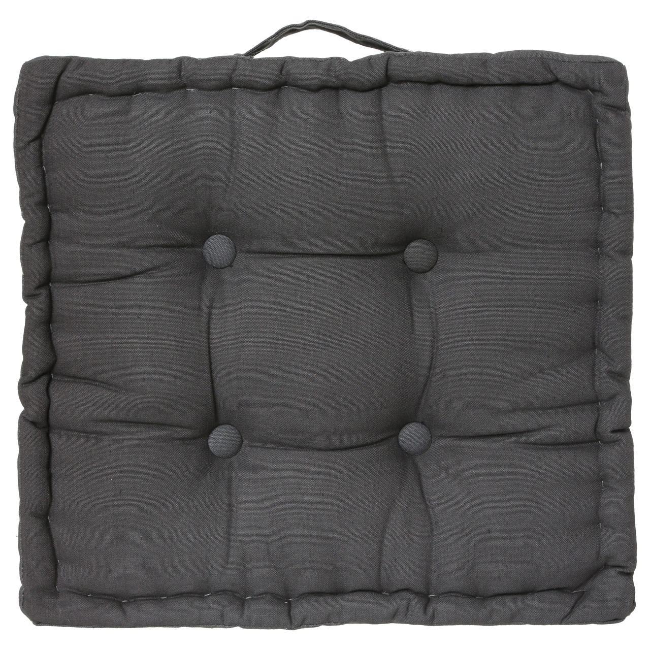 FLOOR CUSHION DARK GREY 40X40X8CM