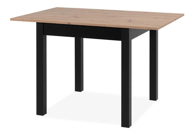 FINORI COBURG 80 - 120CM EXTENDABLE TABLE - BLACK/OAK