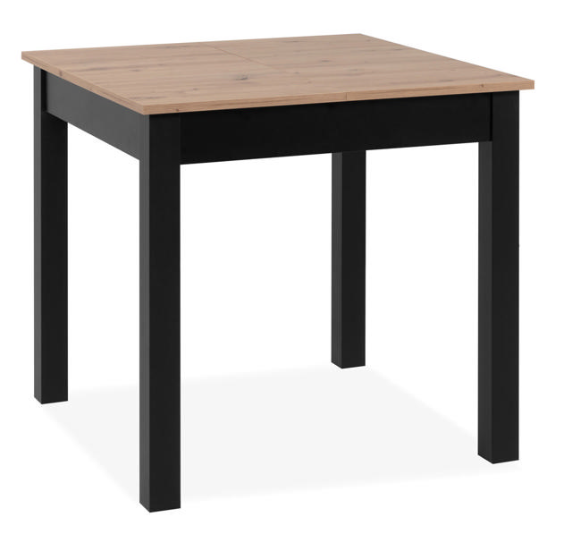 FINORI COBURG 80 - 120CM EXTENDABLE TABLE - BLACK/OAK