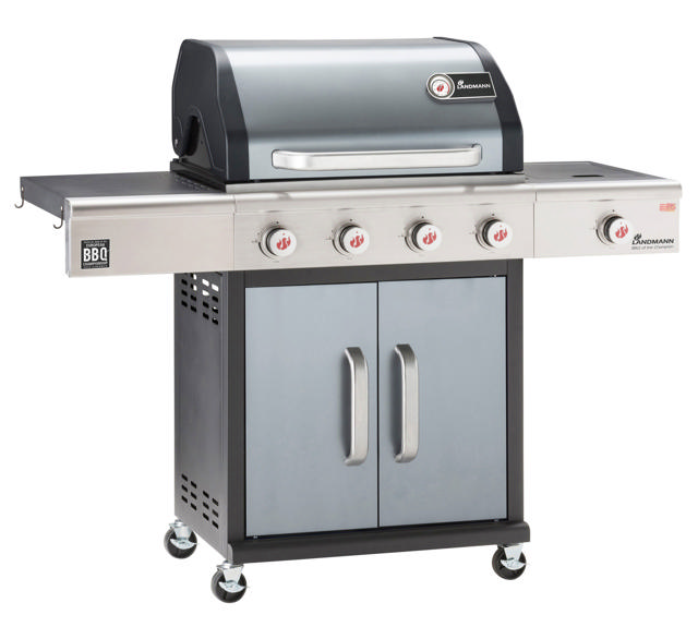 LANDMANN TRITON GAS BBQ 4 BURNERS + SIDE BURNER 12KW 