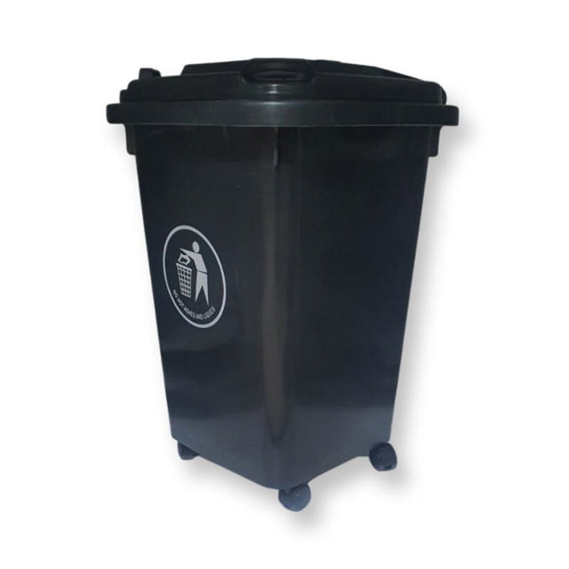 BIDONE BIN GREY 60L WITH WHEELS