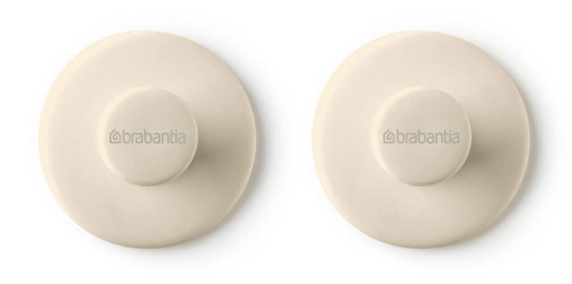 BRABANTIA RENEW TOWEL HOOKS SET2 BEIG