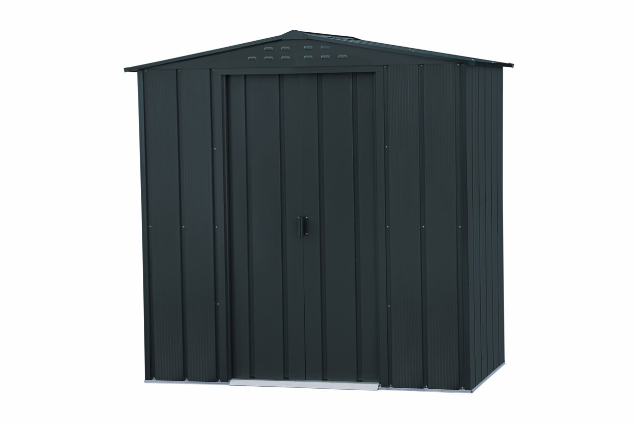 DURAMAX METAL TOP SHED 6X4FT ANTHRACITE