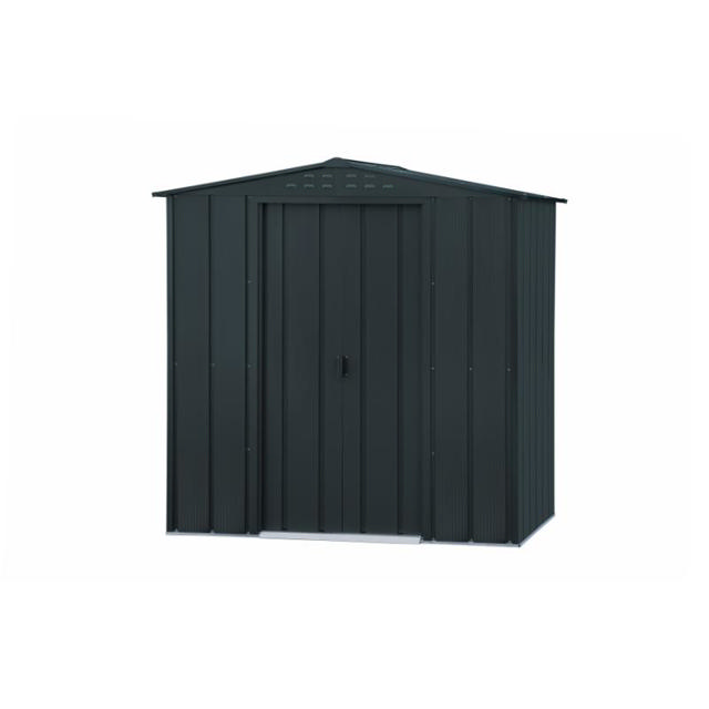 DURAMAX METAL TOP SHED 6X4FT ANTHRACITE