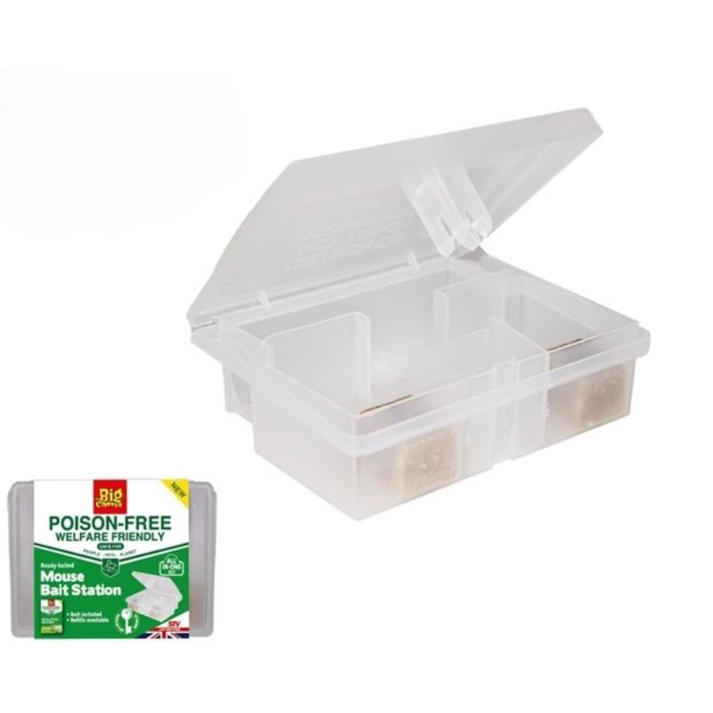 BIG CHEESE POISON MOUSE BAIT STATION - WHITE