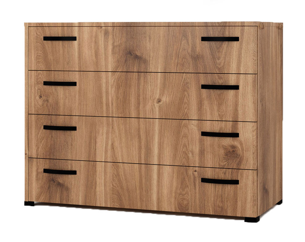 CHEST 4 DRAWERS 90X40X72CM BRANDY OAK