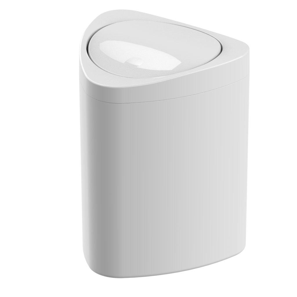 SANIPLAST TOILET BIN PITAGORA WHITE PP 5L