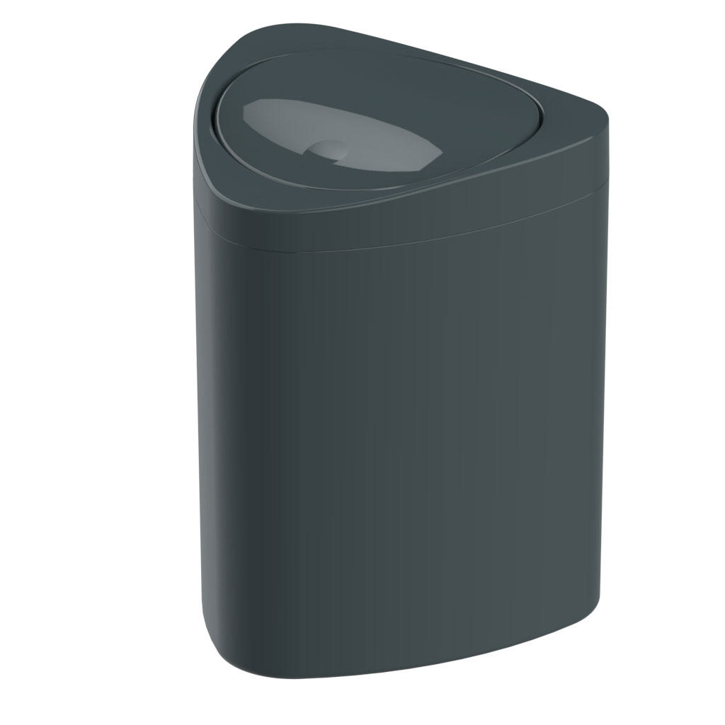 SANIPLAST TOILET BIN PITAGORA GREY PP 5L