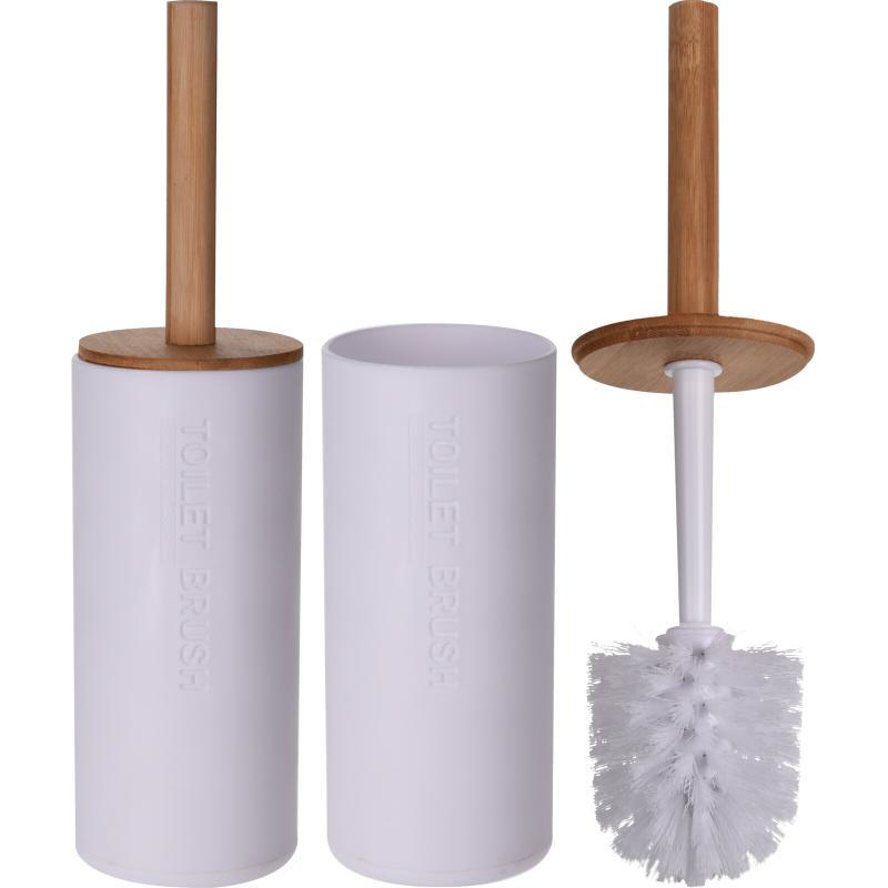 TOILET BRUSH WITH HOLDER - WHITE