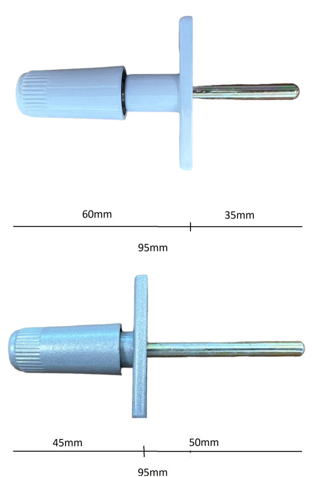 LOCK BOLT ALUMINIUM SLIDING MEDIUM BLACK