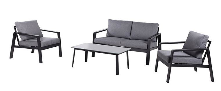 MARSEILLE 2 SEAT SOFA SET 4PCS - GREY