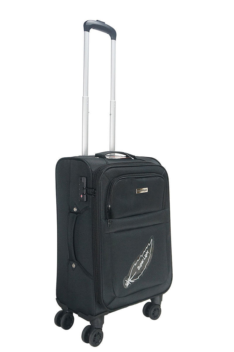 PACK&GO SOFT LUGGAGE EXTENDABLE 20 INCH BLACK