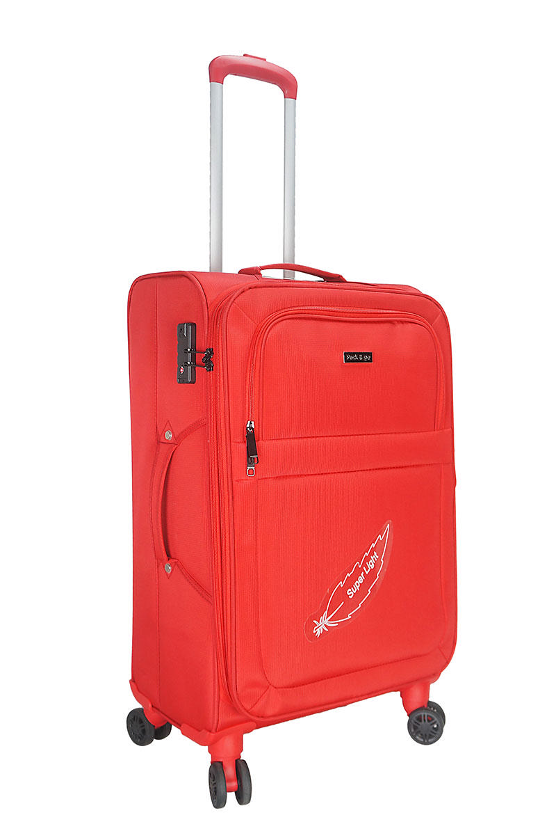 PACK&GO SOFT LUGGAGE EXTENDABLE 24 INCH RED