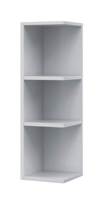 FORES ESTANTES CORNER SHELF 21X20X65CM, MELAMINE, SHINE WHITE