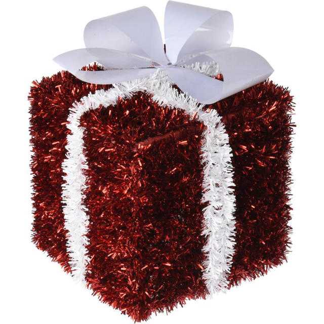 GIFTBOX 3D TINSEL SET 3PCS 2AS