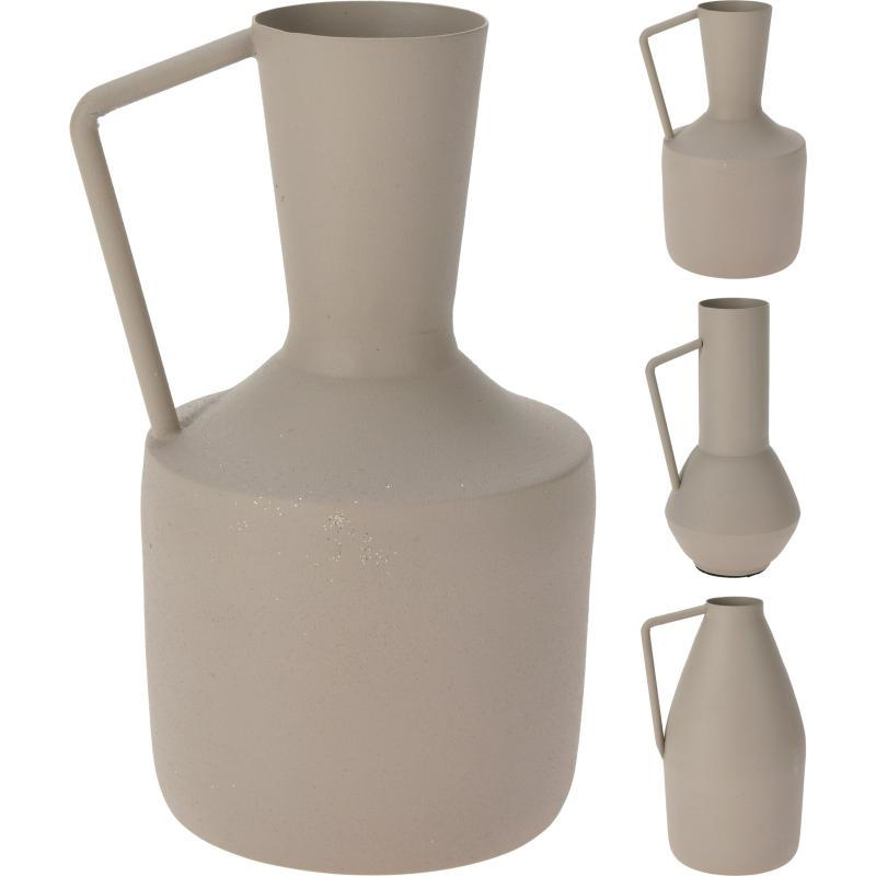 VASE 17CM 3ASS GREY