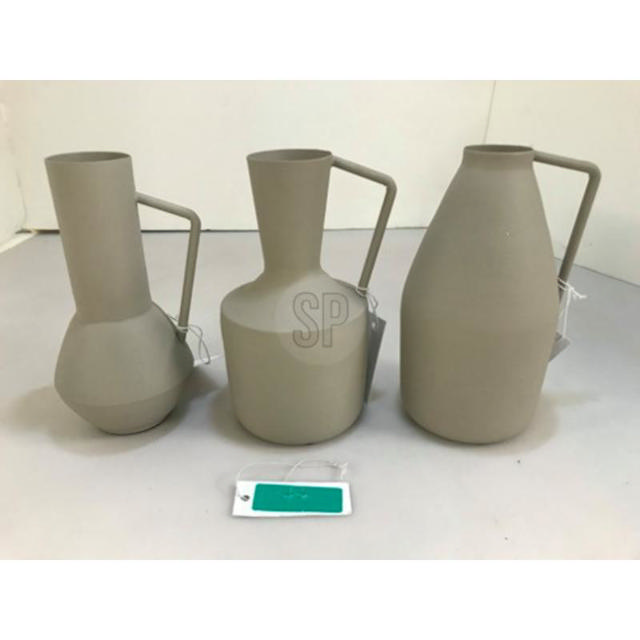 VASE 17CM 3ASS GREY