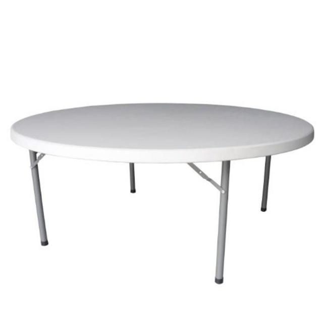 MONTANA FOLD ROUND TABLE 160X74CM - OFFWHITE