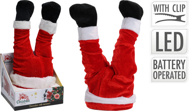 SANTA LEGS ANIMATED 35CM