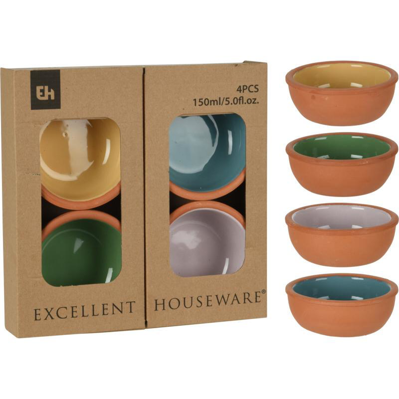 EXCELLENT HOUSEWARE ΜΠΟΛ ΤΕΡΡΑΚΟΤΑ 150ML 4ΤΜΧ - ΔΙΑΦΟΡΑ ΧΡΩΜΑΤΑ